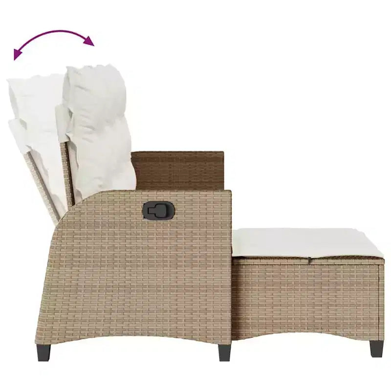 vidaXL Ensemble de canapés de jardin 3 pièces avec coussins Canapé d'angle en poly rotin