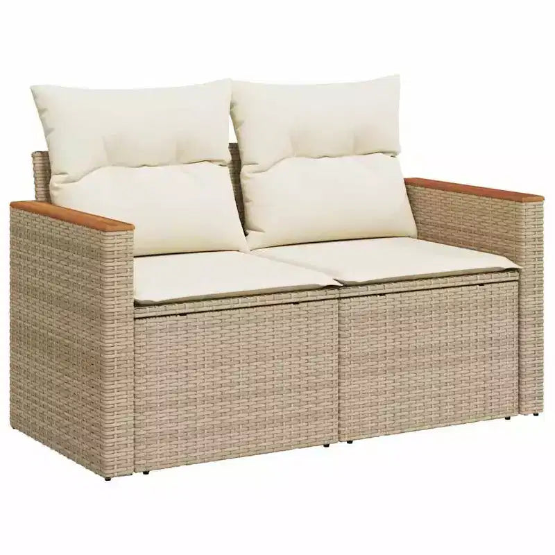 vidaXL Salon de jardin 12 pcs avec coussins résine tressée