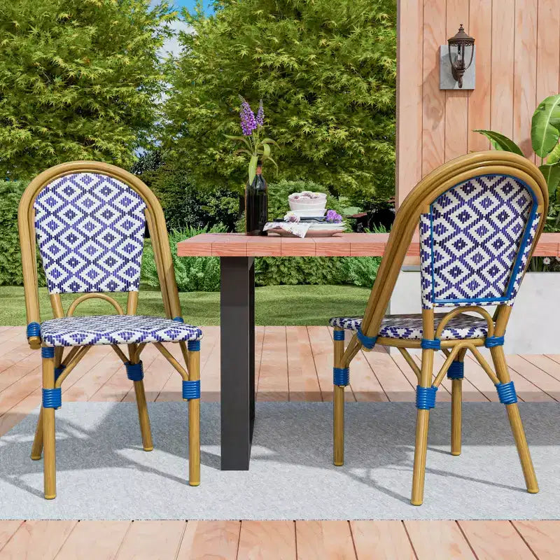 UPTIOT Lot de 2 chaises d'extérieur en tissu oléfine résistant aux UV