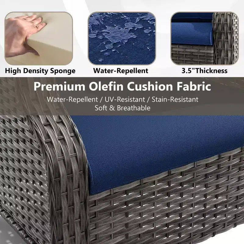 UPTIOT Ensemble de causeuses d'extérieur avec fauteuils ergonomiques et design résistant à l'eau