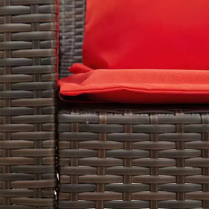 vidaXL Canapé de jardin en résine tressée et acier thermolaqué Grande modularité
