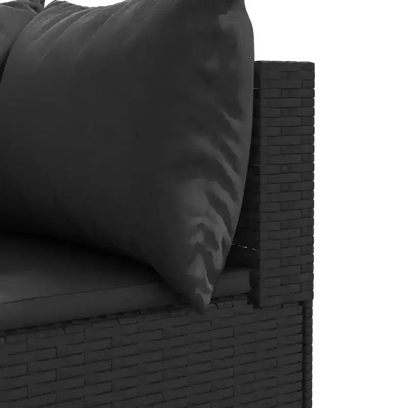 vidaXL Salon de jardin avec coussins en résine tressée
