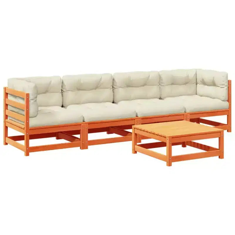 vidaXL Salon de jardin élégant en bois massif