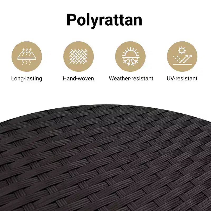 vidaXL Salon de jardin modulable en poly rotin