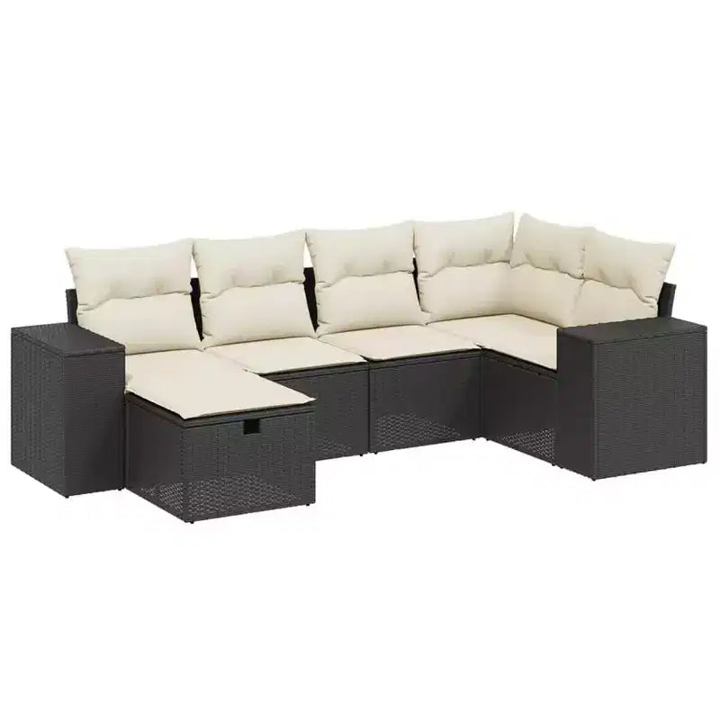 vidaXL Salon de jardin modulable avec coussins, diverses couleurs