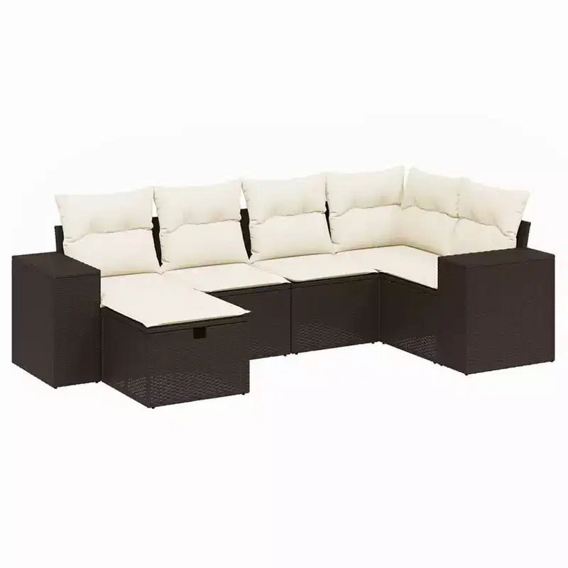 vidaXL Salon de jardin modulable avec coussins, diverses couleurs