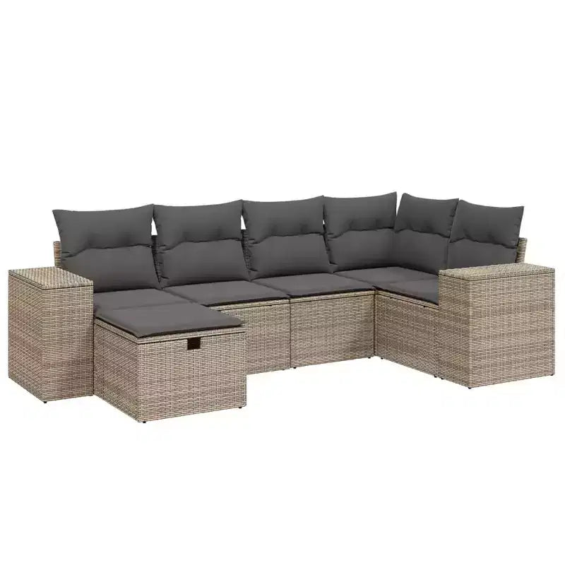 vidaXL Salon de jardin modulable avec coussins, diverses couleurs