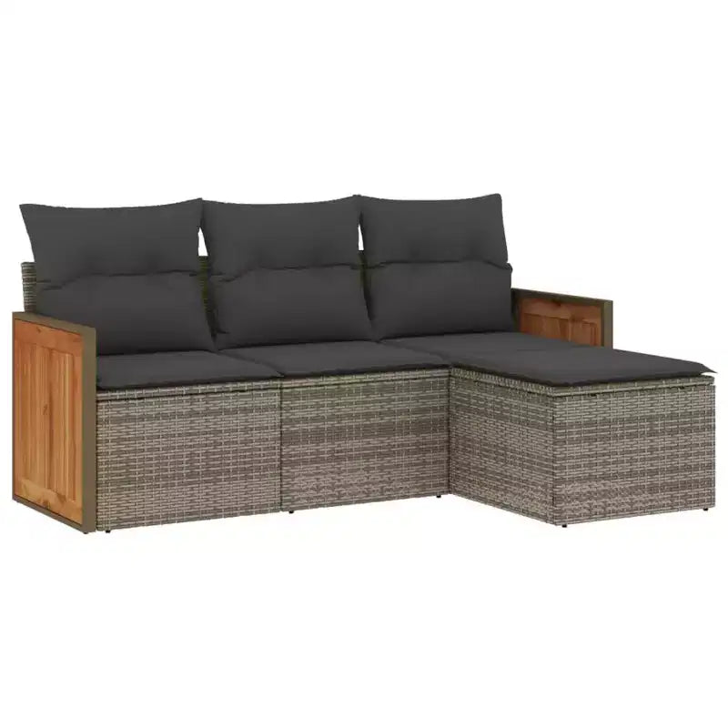 vidaXL Salon de jardin moderne avec coussins de diverses couleurs