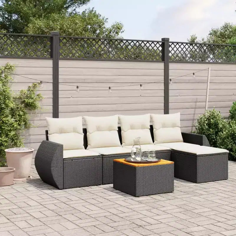 vidaXL Salon de jardin contemporain avec coussins, diverses couleurs
