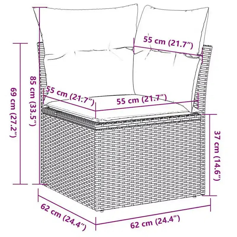 vidaXL Salon de jardin avec coussins – Confort extérieur moderne