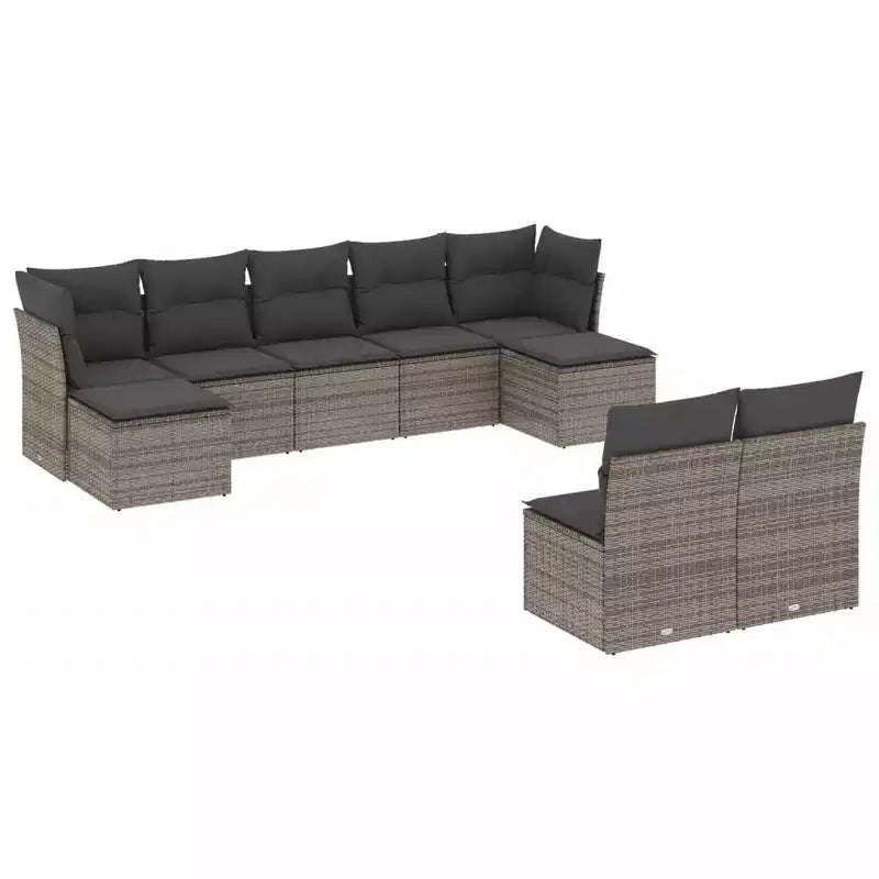 vidaXL Salon de jardin avec coussins – Confort extérieur moderne