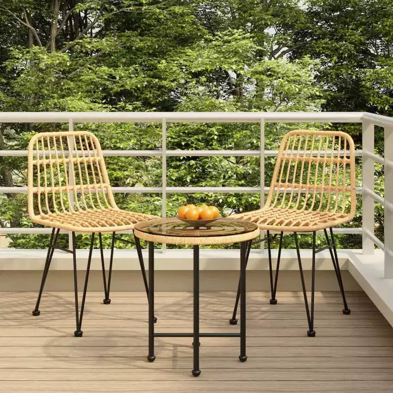 vidaXL Salon de jardin en résine tressée