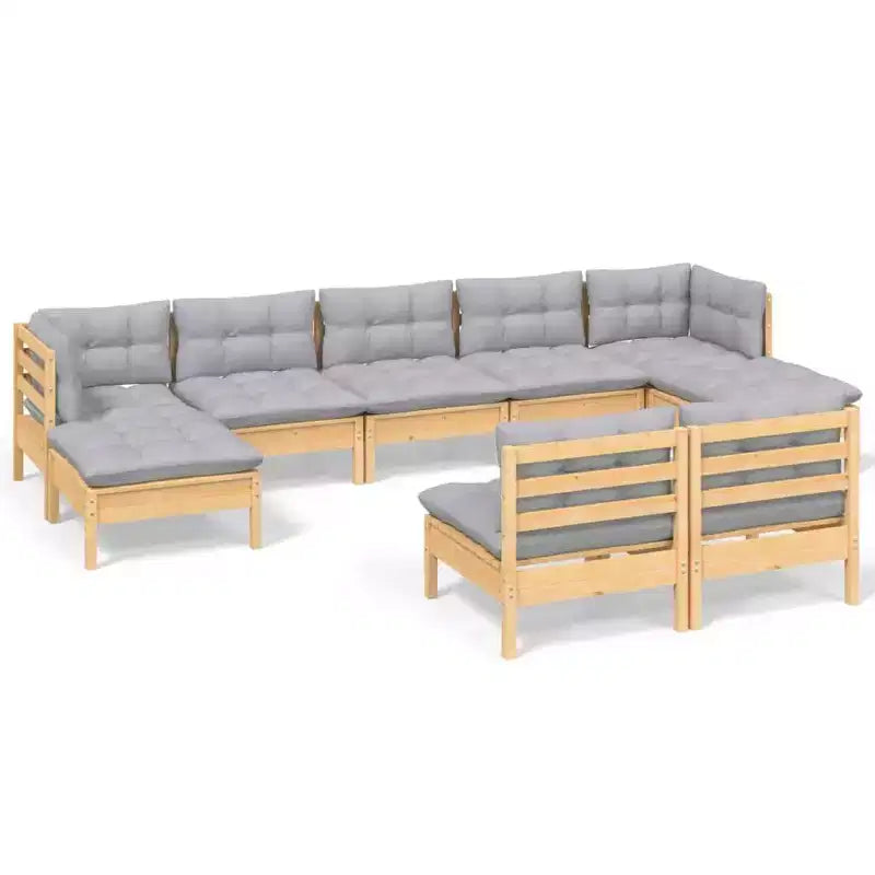 vidaXL Salon de jardin avec coussins – Pinède pour l'extérieur