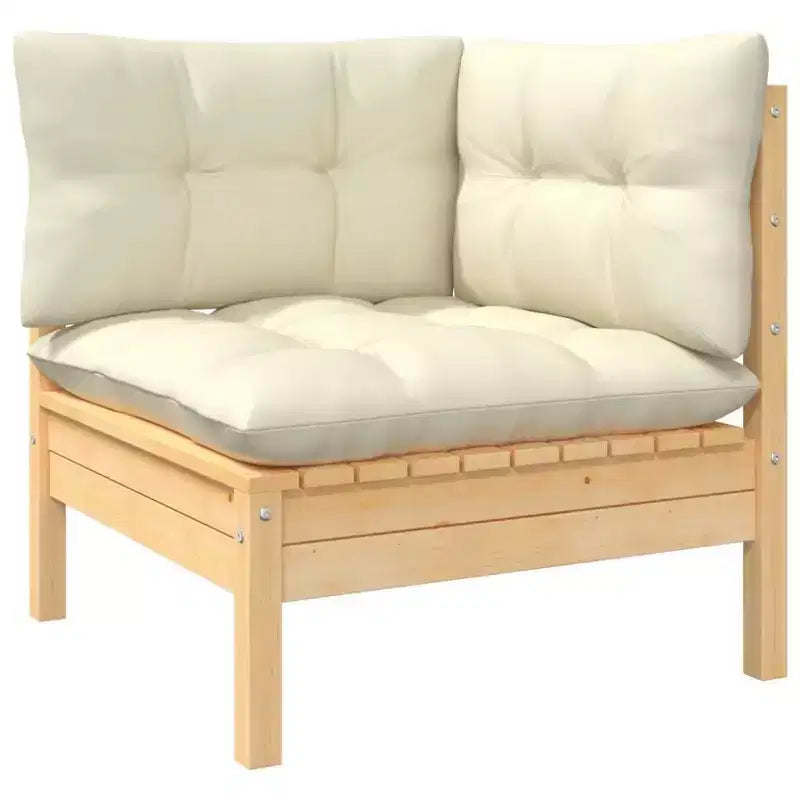 vidaXL Salon de jardin avec coussins – Pin massif