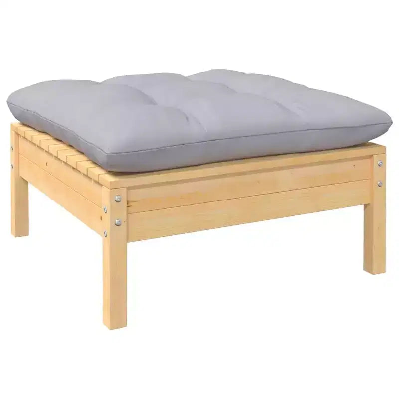 vidaXL Salon de jardin avec coussins – Pin massif