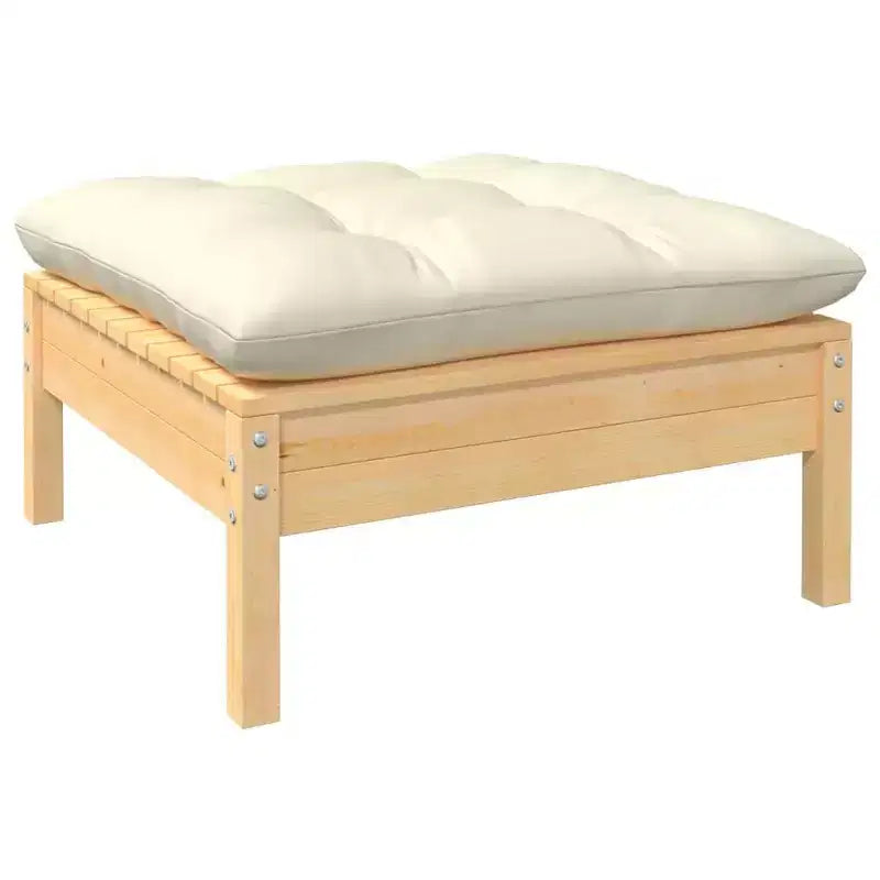 vidaXL Salon de jardin avec coussins en bois de pin massif
