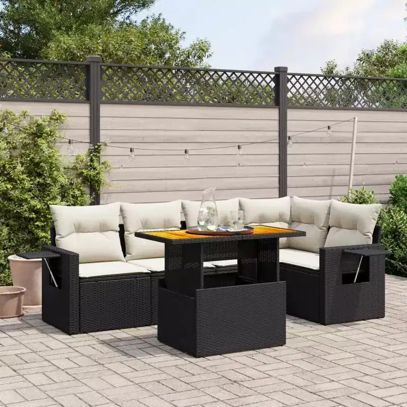 vidaXL Salon de jardin modulable avec coussins