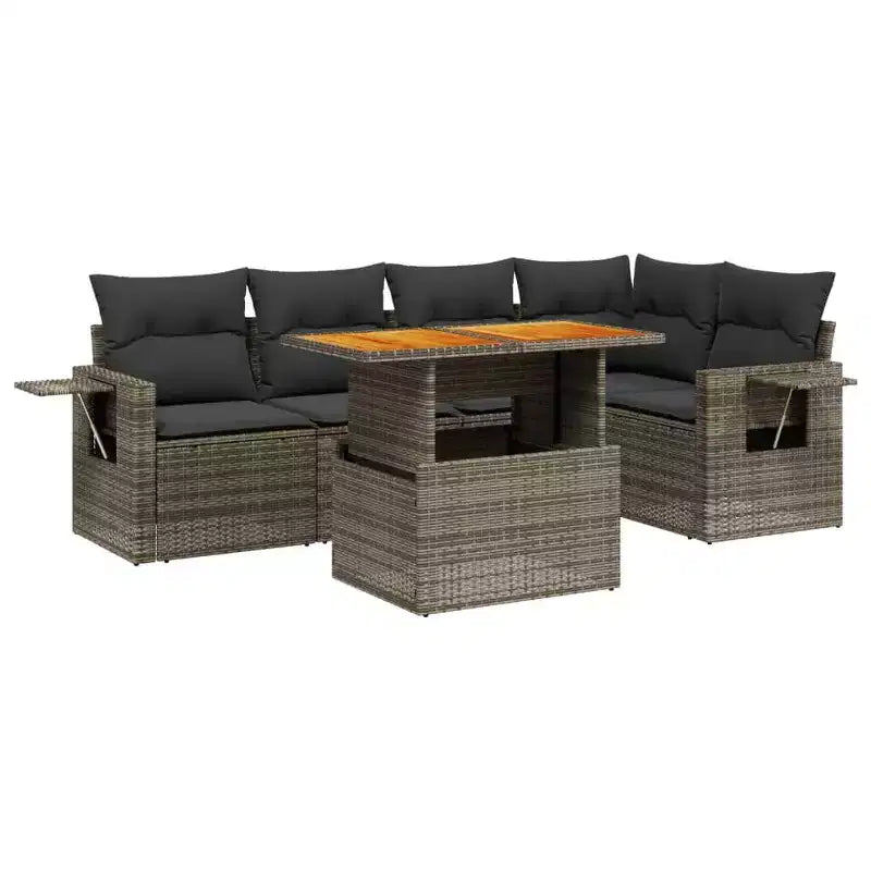 vidaXL Salon de jardin modulable avec coussins