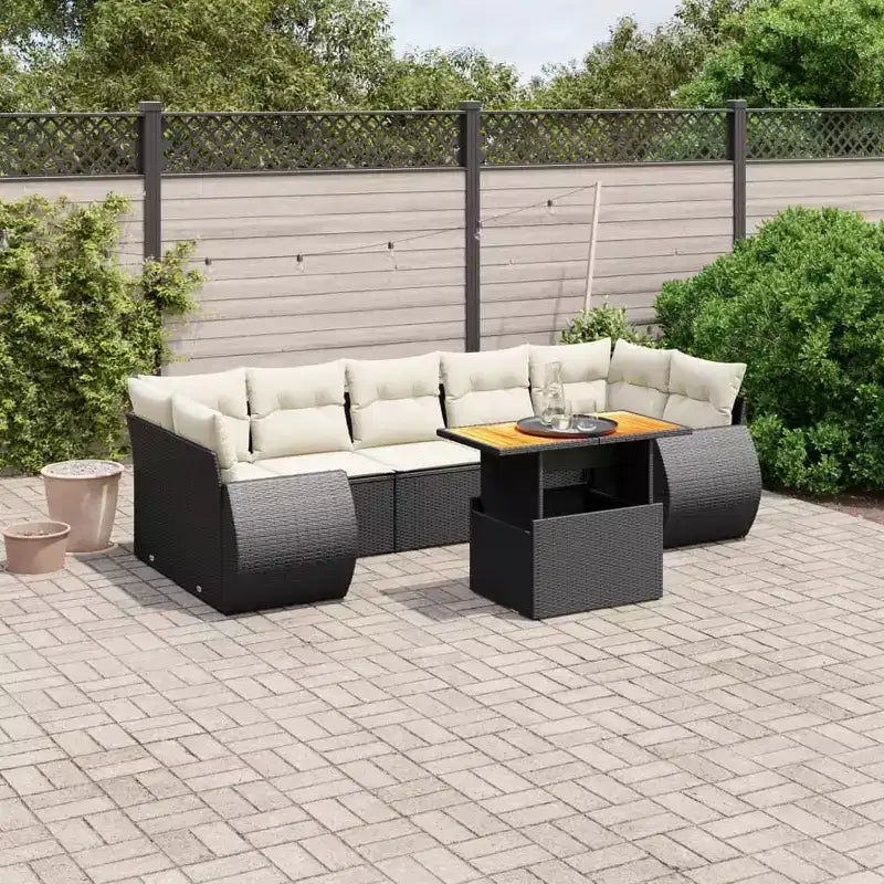 Ensemble de canapés de jardin modulaires vidaXL avec coussins