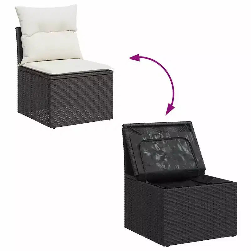Ensemble de canapés de jardin modulaires vidaXL avec coussins