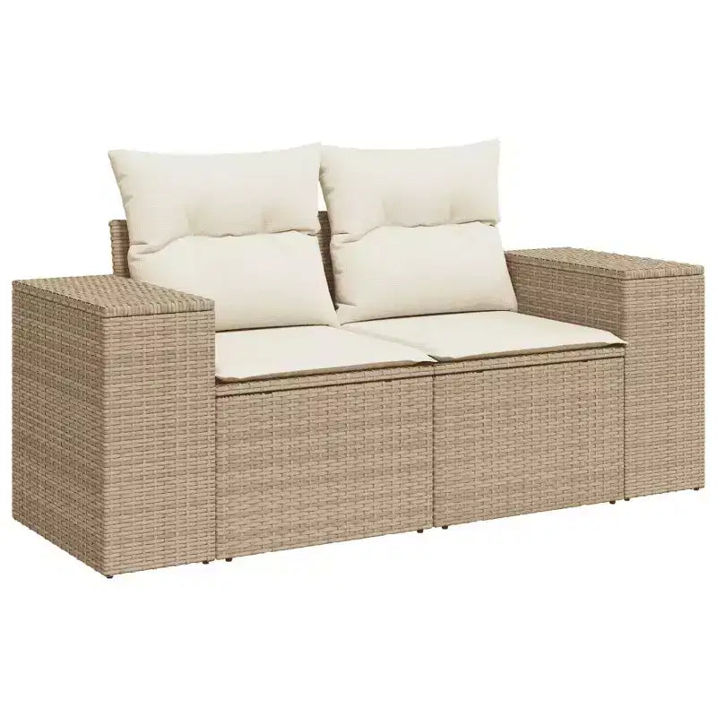 vidaXL Salon de jardin modulaire avec coussins et table en bois d'acacia