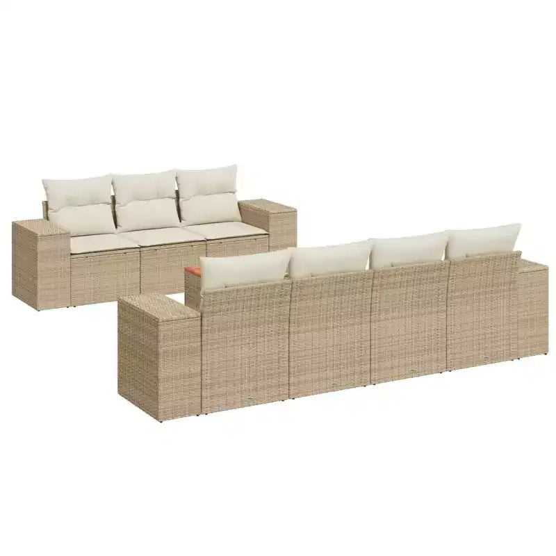 vidaXL Salon de jardin modulaire avec coussins et table en bois d'acacia