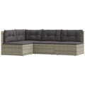 vidaXL Patio Furniture Set Garden Outdoor Lounge Set with Cushions Poly Rattan