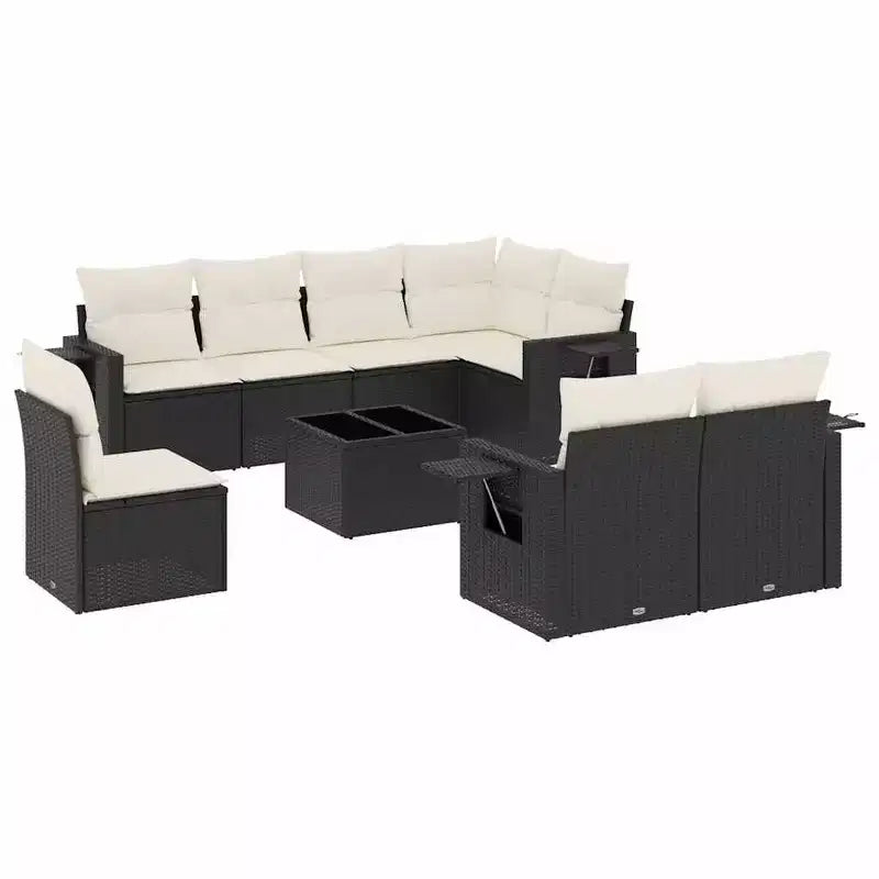 vidaXL Garden Sofa Set PE Rattan Spacious Modular