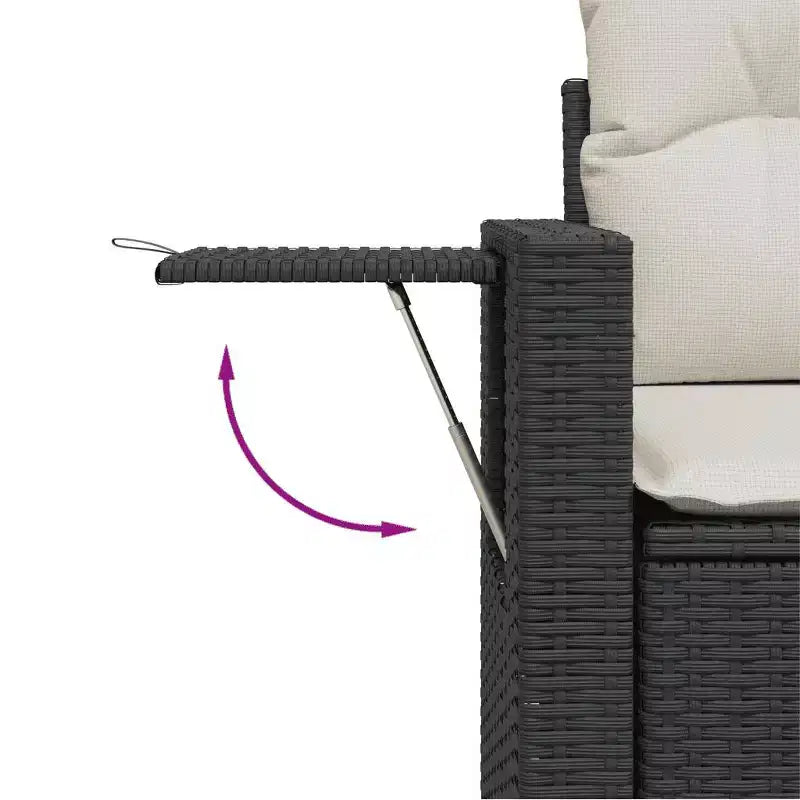 vidaXL Salon de jardin en rotin PE Spacieux Modulable
