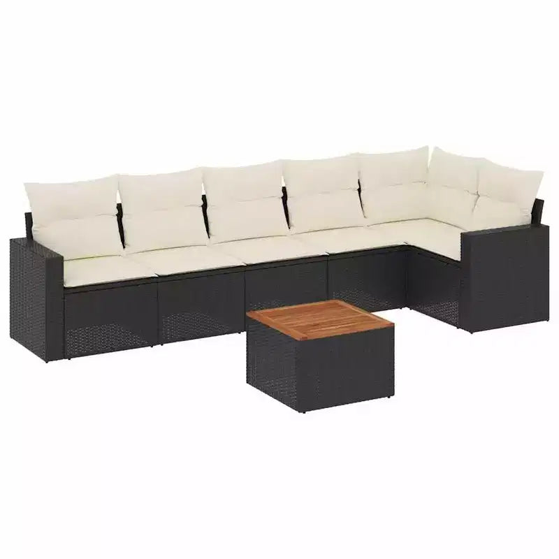 vidaXL Salon de jardin en résine tressée avec coussins