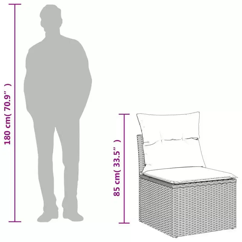 vidaXL Ensemble de canapé de jardin modulable flexible avec coussins de différentes couleurs