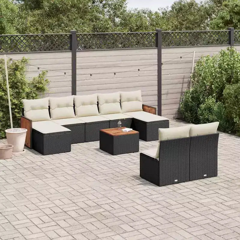 vidaXL Salon de jardin modulable en résine tressée Modulaire
