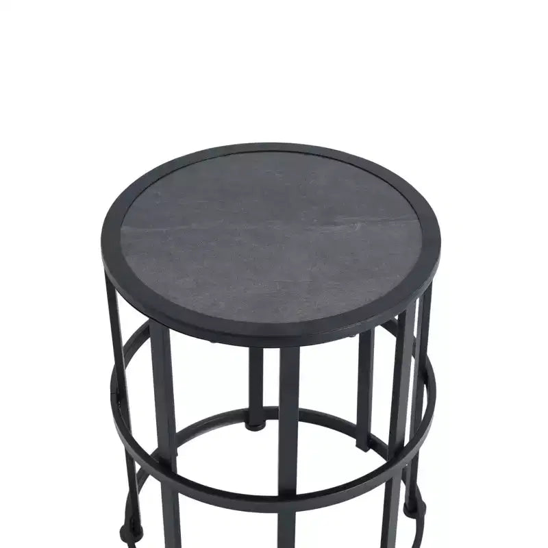 Christopher Knight Home Ilaria Ensemble de 3 Fauteuils à Bascule d'extérieur en Rotin avec Table d'Appoint en Carreaux de Céramique