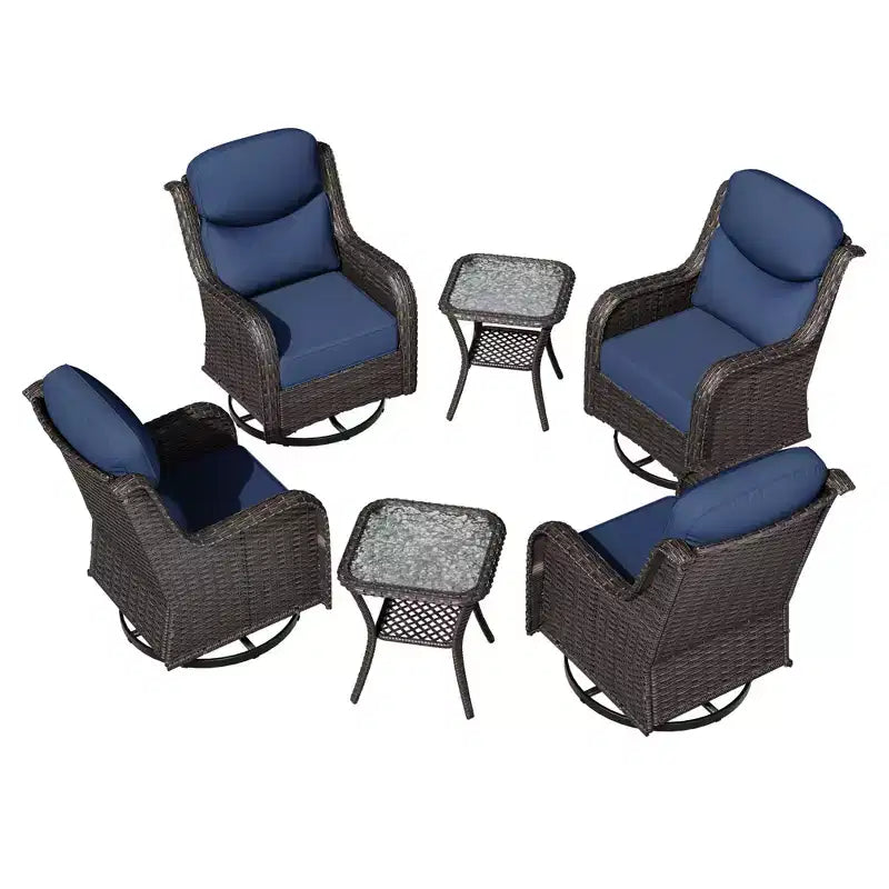 Ensemble fauteuil à bascule et table d'appoint UPTIOT pour la détente sur le patio