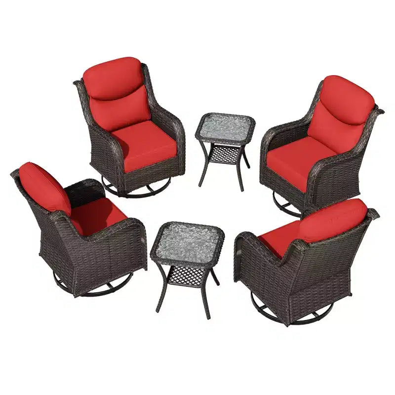 Ensemble fauteuil à bascule et table d'appoint UPTIOT pour la détente sur le patio