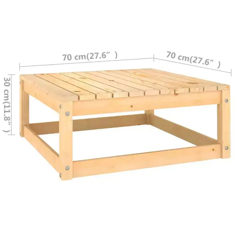 vidaXL Salon de jardin modulaire en pin massif, taille moyenne