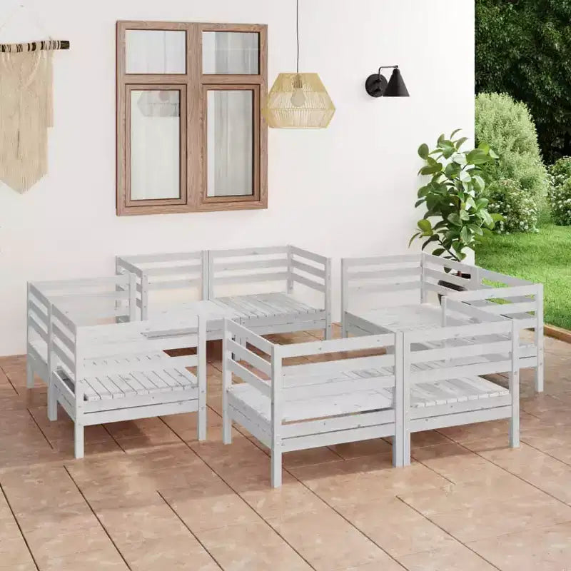 vidaXL Salon de jardin 8 pièces modulable en pin massif