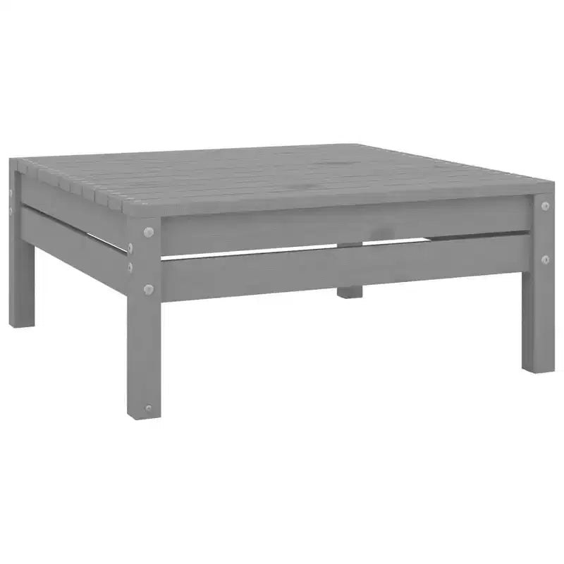 vidaXL Salon de jardin gris en pin massif 6 pièces modulable