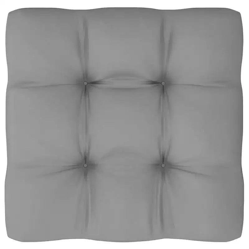 vidaXL Salon de jardin en bois naturel, Bois de pin massif gris, 100 % polyester