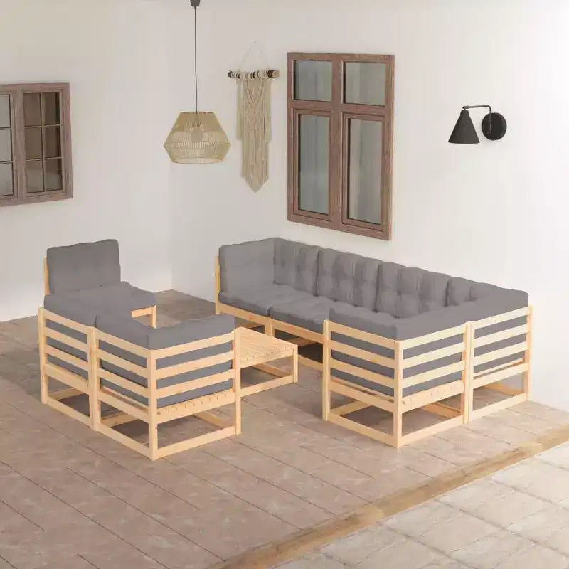 vidaXL Salon de jardin en pin massif, taille unique, modulable