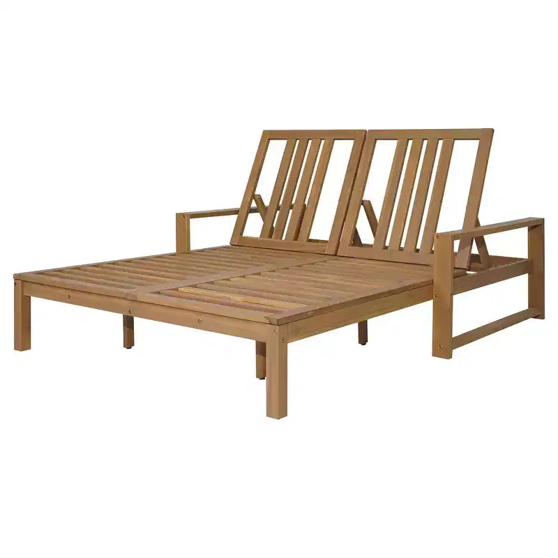 Bain de soleil double Polibi avec dossier réglable sur 5 positions
