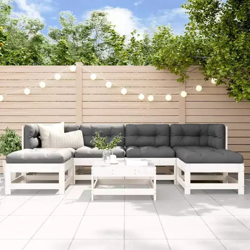 vidaXL Salon de jardin en bois de pin massif et contreplaqué Grand empilable