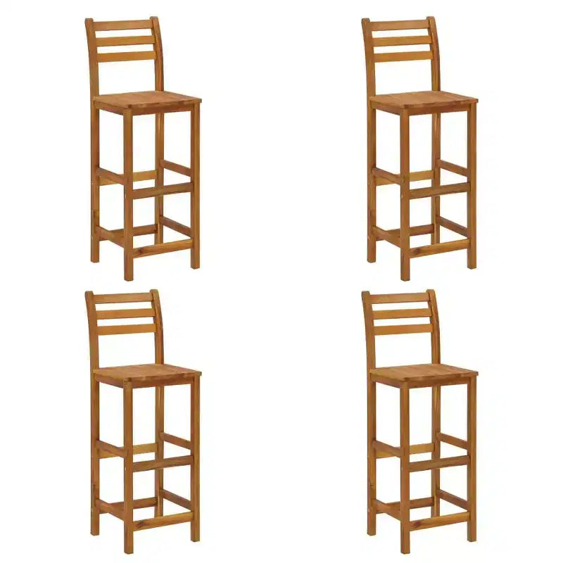 vidaXL Ensemble de bar de jardin Bois naturel Bois d'acacia massif avec finition huilée Grand