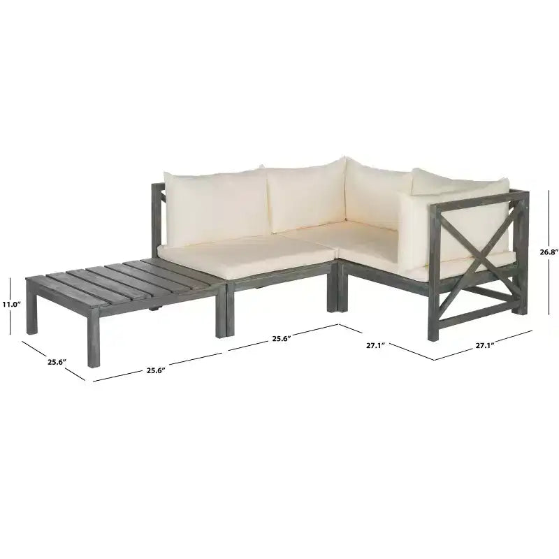 Ensemble de canapés de patio modulaires Lynwood - Intérieur/Extérieur - PAT6713 - Safavieh