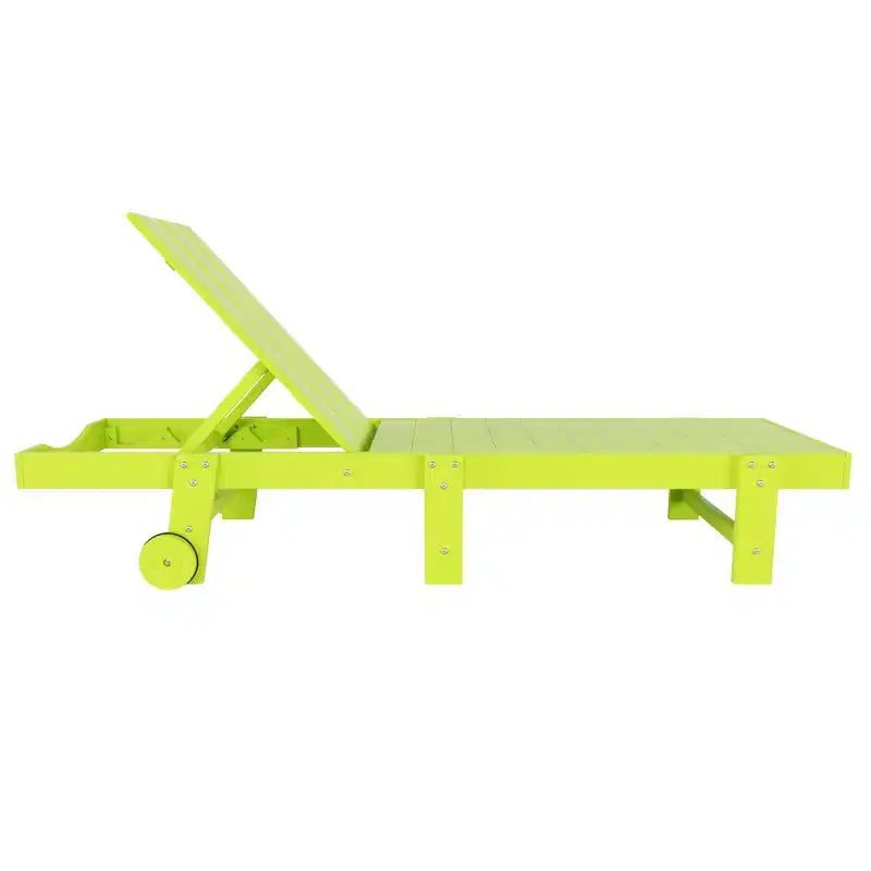 WestinTrends Ashore Chaise Longue Inclinable Moderne en Poly avec Roues et Table d'appoint incluse