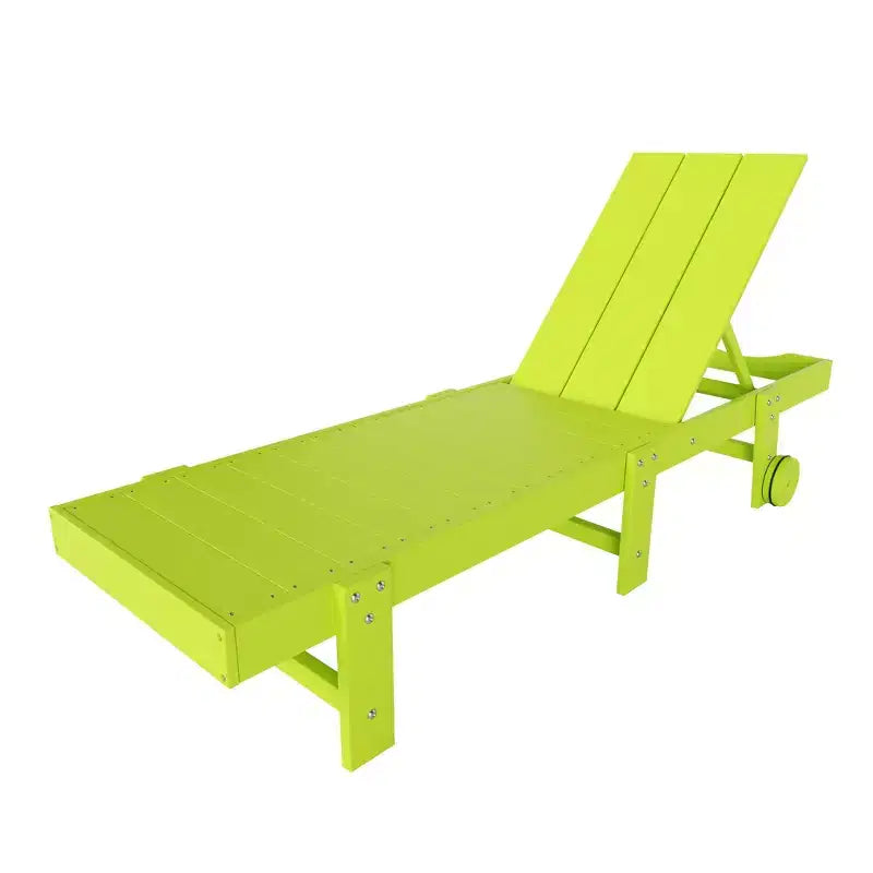 WestinTrends Ashore Chaise Longue Inclinable Moderne en Poly avec Roues et Table d'appoint incluse