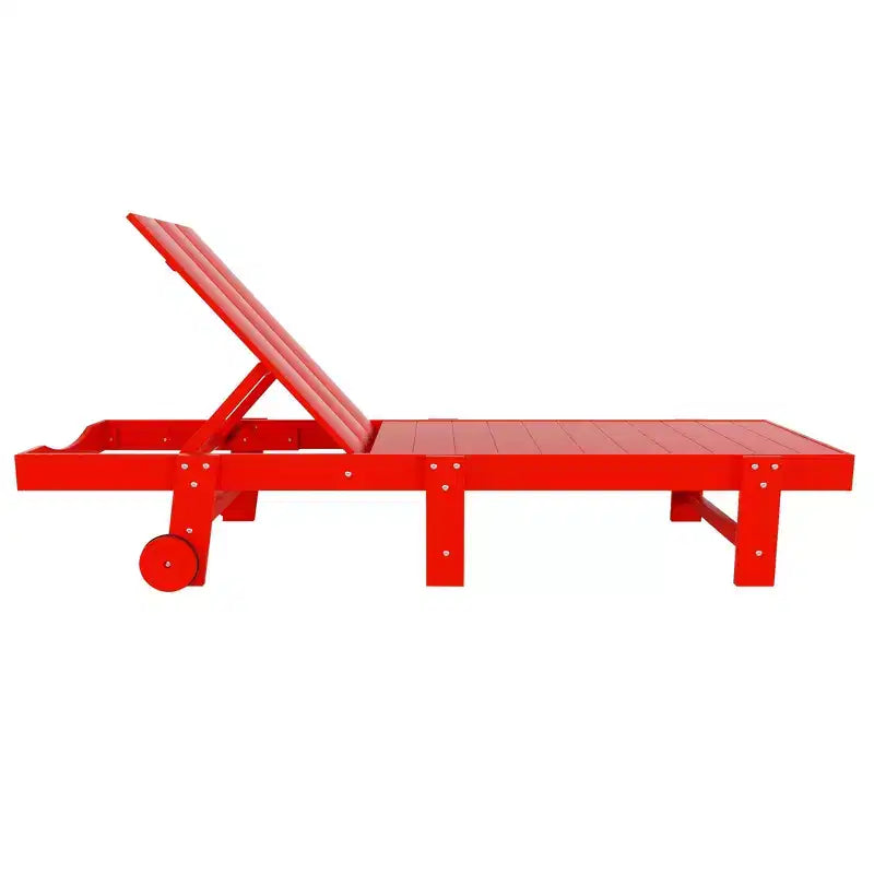 WestinTrends Ashore Chaise Longue Inclinable Moderne en Poly avec Roues et Table d'appoint incluse
