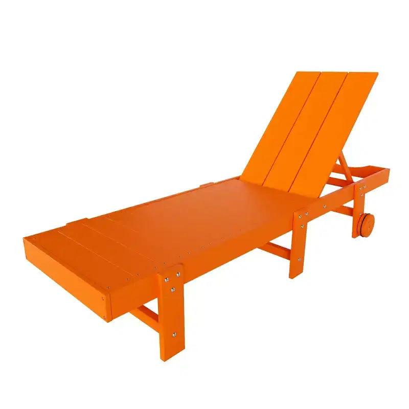 WestinTrends Ashore Lot de 2 chaises longues modernes en polyéthylène inclinables avec roues et 1 table d'appoint