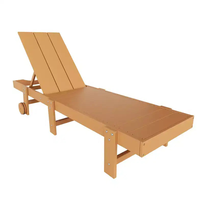 WestinTrends Ashore Lot de 2 chaises longues modernes en polyéthylène inclinables avec roues et 1 table d'appoint