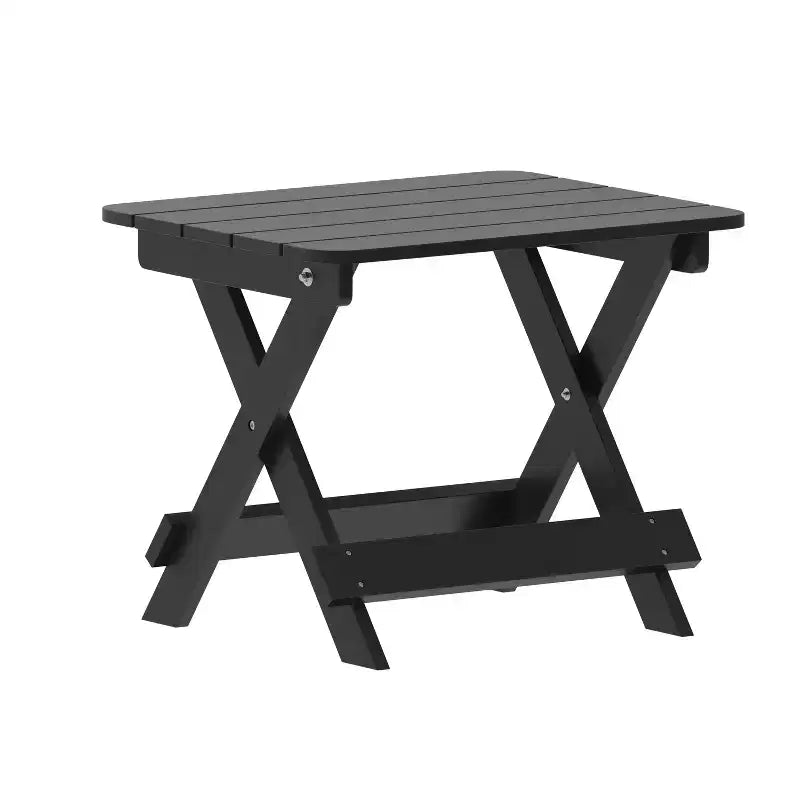 Ensemble 3 pièces Merrick Lane Chaises/Table pour utilisation intérieure/extérieure toutes saisons avec 2 fauteuils à bascule contemporains et une table d'appoint élégante